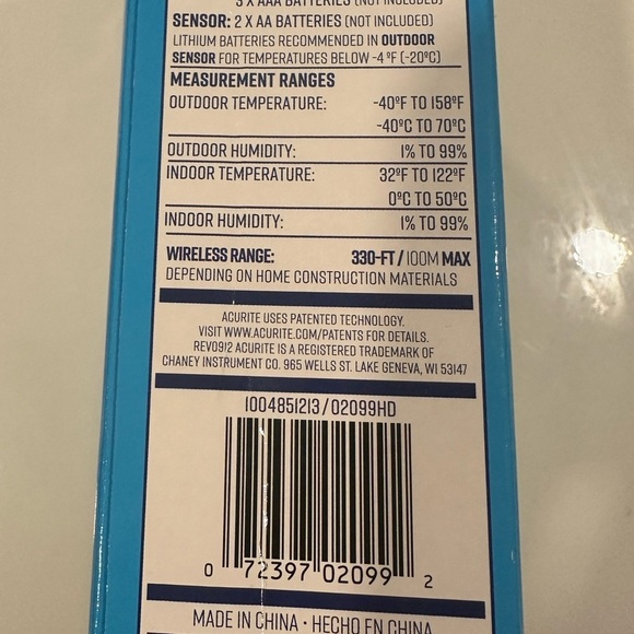 AcuRite Weather Station with Remote Sensor Brand New In Box - Picture 9 of 13